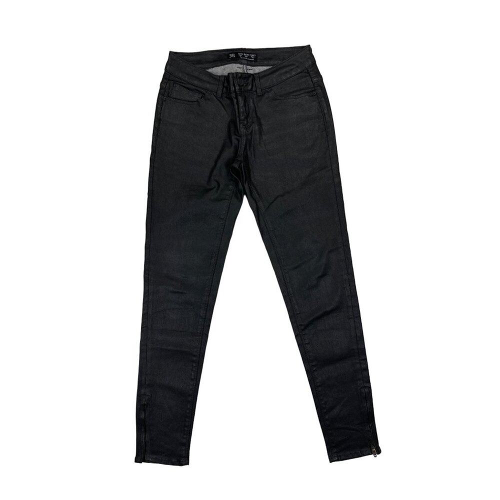 Zara Basic Skinny Ankle Zip Jeans in Black